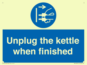 Unplug the kettle when finished